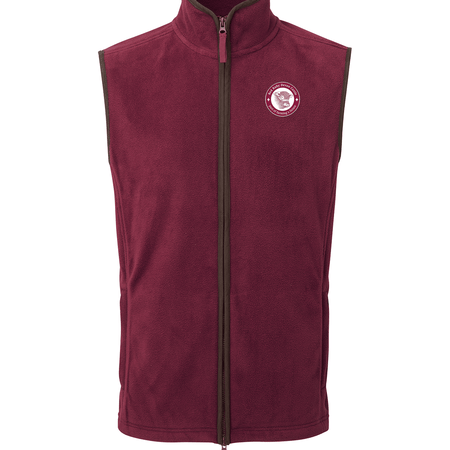 Devon Cattle Breeders Society Mens Artisian Gilet - Burgundy - Stash Shop - Stash Shop