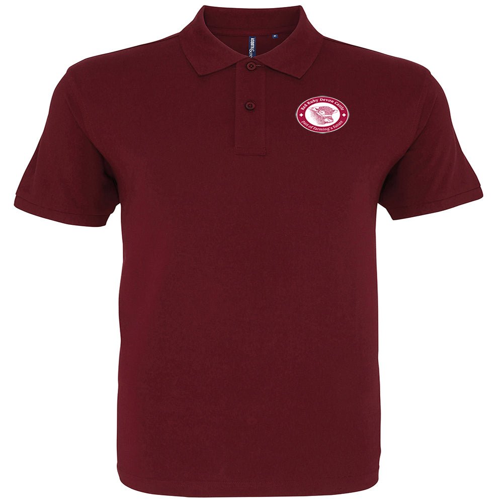 Devon Cattle Breeders Society Mens Polo - Burgundy - Stash Shop - Stash Shop