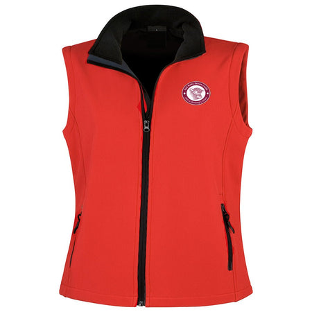 Devon Cattle Breeders Society Womens Softshell Gilet - Red - Stash Shop - Stash Shop