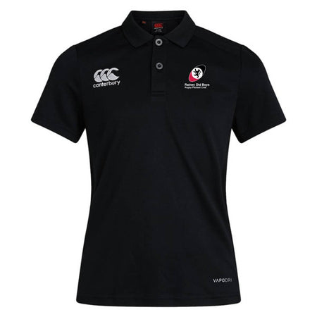 Rainey Rugby Club - Ladies Club Dry Polo - Black - Canterbury - Stash Shop